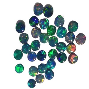 Lot de cabochons en différentes tailles <span class=keywords><strong>opale</strong></span> noir éthiopien, pierres précieuses naturelles en vrac, livraison gratuite - Product Image 4