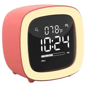 <span class=keywords><strong>Réveil</strong></span> avec batterie rechargeable, veilleuse mignonne de type téléviseur, <span class=keywords><strong>réveil</strong></span> pour enfants, filles, adolescents, chambre à coucher, chevet, bureau, <span class=keywords><strong>réveil</strong></span> numérique - Product Image 4