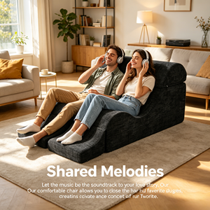 Chaise de yoga multifonctionnelle pliable pour <span class=keywords><strong>couples</strong></span>, chaise longue en forme de S, canapé-lit pour hôtel, style moderne minimaliste pour chambre à coucher et salon - Product Image 4
