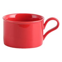 Tasse à café en céramique de 150 ml (5 oz), petite tasse à cappuccino, mug plat blanc, tasse à thé colorée émaillée pour café, restaurant, maison