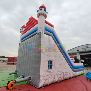 Castillo inflable gigante para fiestas infantiles al aire libre con tobogán, castillo inflable comercial con resbaladilla. - Product Image 5
