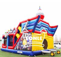 Enfants extérieurs commerciaux et jeux gonflables de terrain de jeu de château plein d'entrain de vaisseau spatial d'adulte à vendre