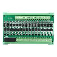 Module amplificateur PLC 16 canaux, carte de relais d'isolation, entrée NPN, sortie NPN, 12-36V CC, fils de test multimètre