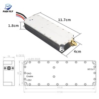 High Power 100W GaN RF Amplifier Module 300-400MHz Broadband Signal Generator for Industrial Research Use