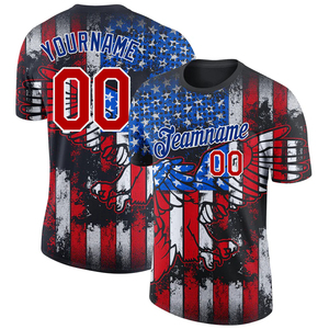 Chemises de sport en polyester à séchage rapide pour hommes de style américain, impression personnalisée, événement promotionnel, maillot de course personnalisé, chemise de sublimation - Product Image 2