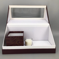 Boîtes cadeaux de luxe pour bougies faites à la main avec papier couché, doublure en mousse, pelliculage mat, dorure UV et impression couleur intégrale