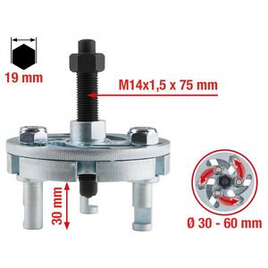 KS Tools-150.3194รอกสายพานอเนกประสงค์, 3อาร์ม30-60มม.-เครื่องยนต์4042146624098และชุดจับเวลา - Product Image 4