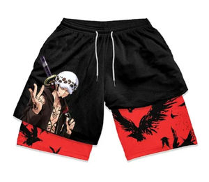 Hot Drag-on Ball Sohn Goku Shorts Anime Männer Doppels chicht Sport Kurze Hosen Cartoon Sportswear Jogger Atmungsaktive Strand hose Geschenk - Product Image 3