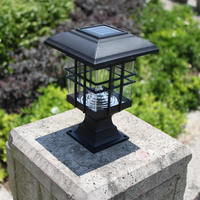 Lampes solaires LED étanches IP65 pour portail, éclairage paysager de jardin, lampes de poteau à lumière chaude
