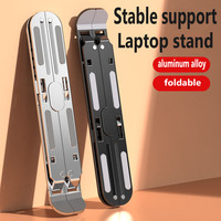Support pour ordinateur portable en alliage d'aluminium, pliable, réglable en hauteur, base verticale, refroidissement de l'ordinateur, support pour tablette