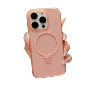 Hot Selling Products 2023 Original Magnetic TPU Clear Shockproof Phone Case For IPhone 15 14 13 12 Wth Holder