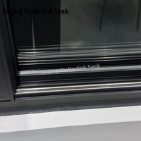 Ventana Corredera Lateral de Aluminio con Rotura de Puente Térmico, Marco Resistente, Deslizamiento Suave, Protección Contra Tormentas, Triple Cristal para el Hogar, Directo de Fábrica