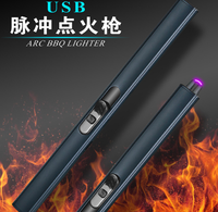 Allume-cigare électronique USB à arc, résistant au vent, avec support de téléphone, pour pique-nique, barbecue, cuisine