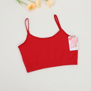 프리 사이즈 소녀 스포츠 브라 UOKIN 공장 판매 작은 어린이 폴리 에스테르 탱크 탑 믹스 색상 도매 팩 12 개 속옷 탑 - Product Image 3