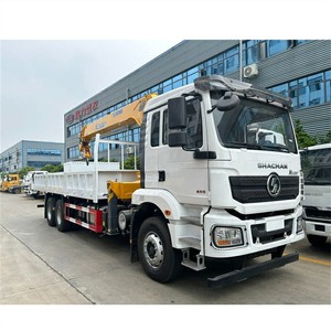 รถบรรทุกติดเครน Shacman 12 ตัน 6x4 พร้อมเครนบูมแบบยืดหดได้สำหรับขาย - Product Image 1