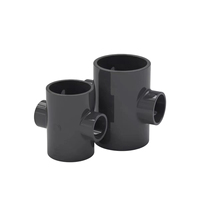 Raccord de tuyauterie en PVC plastique, coude réducteur femelle UPVC à 90 degrés, croix industrielle pour systèmes de plomberie - Vente chaude en Chine