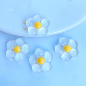 Vendita calda kawaii anatra fiore coniglio fungo colore trasparente forma di anatra retro piatto resina cabochon charms - Product Image 5