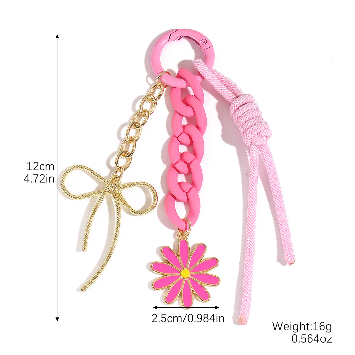 K2508-2 rose-red alloy oil drop flower