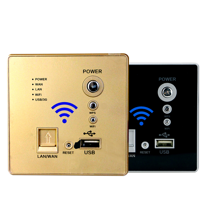 Внутренняя беспроводная точка доступа Wi-Fi с настенным креплением, с usb-портом и кнопкой питания, роутеры 300 Мбит/с