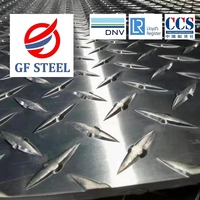 Tôle d'aluminium 6061 à cinq barres, gaufrée, haute résistance, pour sol de camion et remorque, en alliage d'aluminium, pour applications mécaniques