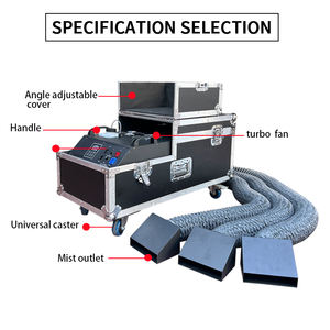 DMX/リモートコントロール3チューブスモークマシン3000wステージディスコDjパーティーショー屋内低ライシングフォグマシン結婚式パーティー用 - Product Image 5