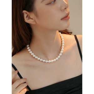 Collier de perles pour femme WENCHI, nouveau modèle populaire 2025, 10 mm, à superposer, avec chaîne de 40+5 cm - Product Image 5