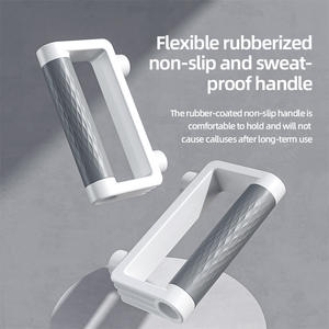 Supporto per Allenamento Push-Up in PP+TPR Grigio e Bianco, Ecologico e Durevole, Efficace per Dip Stands Domestici - Product Image 2