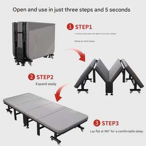 <span class=keywords><strong>Cama</strong></span> Individual Plegable de Estilo Simple, Venta Directa de Fábrica, Reforzada y Engrosada, Adecuada para Edificios de Oficinas - Product Image 3