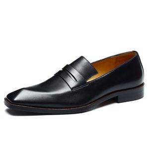 Luxury Customized 2025 Men's Business Casual Leather <b>Pointed</b> Toe Lace-Up Shoes Patchwork Pattern <b>Light</b> Weight Breathable - Product Image 5