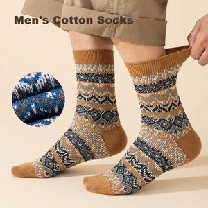 Chaussettes en coton respirantes et confortables pour hommes, style rétro <span class=keywords><strong>Fernand</strong></span>, personnalisables en gros, chaussettes thermiques mi-mollet pour l'hiver quotidien - Product Image 1