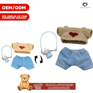 Nouvelle conception de jouet en peluche avec accessoires de vêtements de poupée personnalisés, acceptation de <span class=keywords><strong>dessins</strong></span> sur mesure - Product Image 2