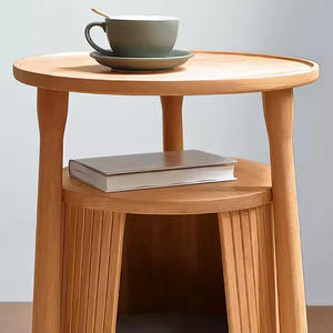 خشب متين على الطراز الاسكندنافي طاولة قهوة صغيرة من خشب الجوز الأسود أنيقة زر إغلاق أثاث سرير الكلب - Product Image 3