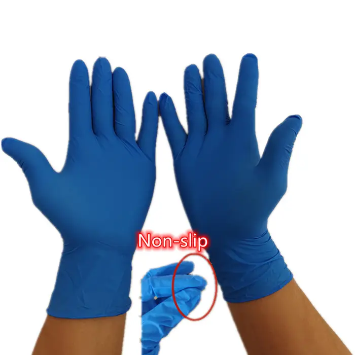 Bluesail Disposable Powder Free Violet Blue Touch Screen Waterproof Nitrile Gloves For Gardening