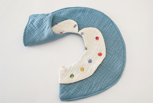 مريلة أطفال من القطن والشاش فائقة الجودة 3 طبقات ، مريلة الأطفال حديثي الولادة ، مريلة طباعة ماصة لحديثي الولادة - Product Image 3