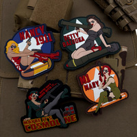 American Vintage Style Pin-Up Girls Moral Badge IR PVC 3D Pin-Up Girls Parches