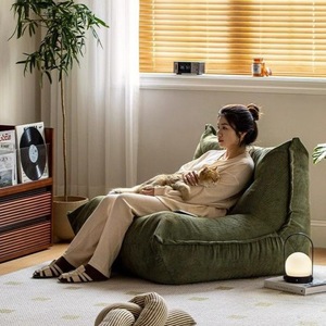 Poltrona Reclinabile Singola per Camera da Letto, Poltrona Reclinabile in Velluto a Coste con Orecchie da Gatto, <span class=keywords><strong>Divano</strong></span> Convertibile per Camera da Letto e Soggiorno - Product Image 1