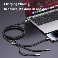 Cable de Carga USB 5 en 1 con Logotipo LED Luminoso, Regalos para Miembros de Gimnasios, Artículos de Salud y Bienestar, Marca Deportiva