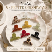 Pince à cheveux YuAo faite à la main en acétate, style rétro français – Petite taille, accessoire pour chignons et queues de cheval hautes, cadeau pour filles, emballage carton