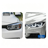 Pour BMW Série 3 F30 F31 F35 2012-2015 – Bloc Optique Bi-Couleur Spoon Double Projecteur 6000K 6000 Lumens