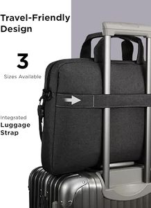 Muestra Gratuita, Bolsa de Hombro para Portátil Ligera con Logotipo Personalizado, Bolsa Vertical Protectora para Portátil con Correa - Product Image 4