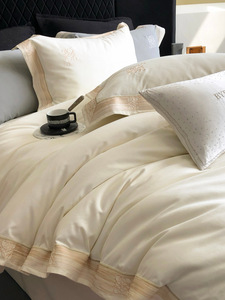 Di lusso <span class=keywords><strong>autunno</strong></span> e inverno spazzolato bianco chiaro di luna quattro pezzi set di biancheria da letto trapunta federa federa lenzuolo - Product Image 5
