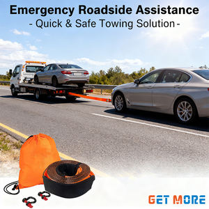 Sangle de remorquage de récupération robuste haute résistance à la traction, idéale pour les outils de sauvetage de véhicules tout-terrain 4X4 accessoires de voiture kits de sauvetage - Product Image 4