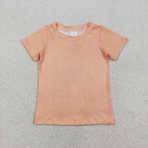 T-shirt à manches courtes pour bébé garçon, imprimé orange, avec fermeture éclair, vêtements de printemps, BT1618 rts - Product Image 2