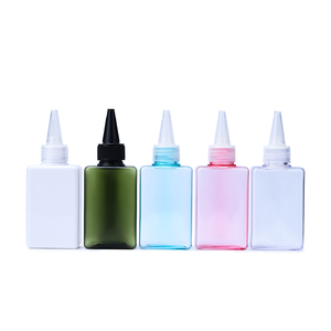 100ml 150ml 280ml Rosa Blanco Ámbar Claro Azul <span class=keywords><strong>Verde</strong></span> Rectangular PETG Twist Top Cap Aplicador <span class=keywords><strong>Botella</strong></span> de champú para aceite para el cabello - Product Image 1