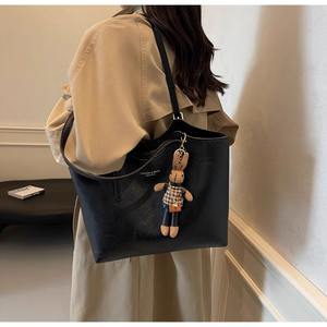 Sacs fourre-tout de luxe de grande taille pour femmes, style vintage, fermeture éclair, matériau PU, bandoulière unique, sac à bandoulière, organisateur de voyage, tout - Product Image 5