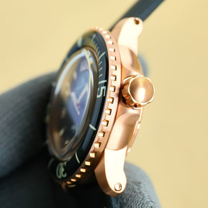 Reloj Clásico de Alta Calidad con Fecha Automática, Caja Luminosa en Oro Rosa, Esfera Negra, Cristal de Zafiro, Correa de Lona, Reserva de Marcha para Hombre - Product Image 3