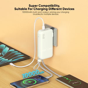 VIDVIE 10000mAh Alta capacidad Portátil Desmontable Plegable Enchufe Bancos de energía recargables con salida de CA - Product Image 4