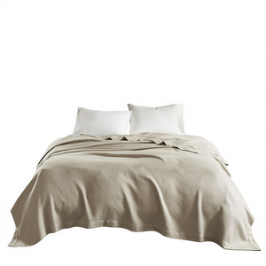 Manta de Cama de Color Sólido, Tejida, Estilo Minimalista, para Todas las Estaciones, Rectangular - Product Image 1