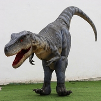Costume de dinosaure T-Rex réaliste et personnalisable, avec structure métallique légère, pour utilisation en intérieur/extérieur, dans les écoles, les jardins, les aéroports