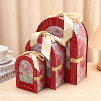 Boîte cadeau de luxe écologique portable en carton avec ruban et poignée, personnalisable, pour souvenir de mariage, boîte mystère pour demoiselle d'honneur 2026